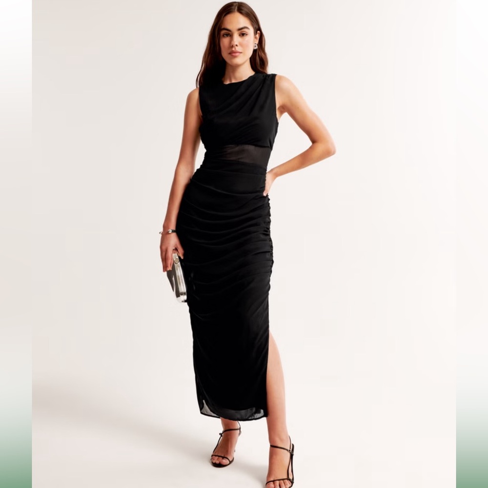 Abercrombie & Fitch, Black Draped Dress, size small.